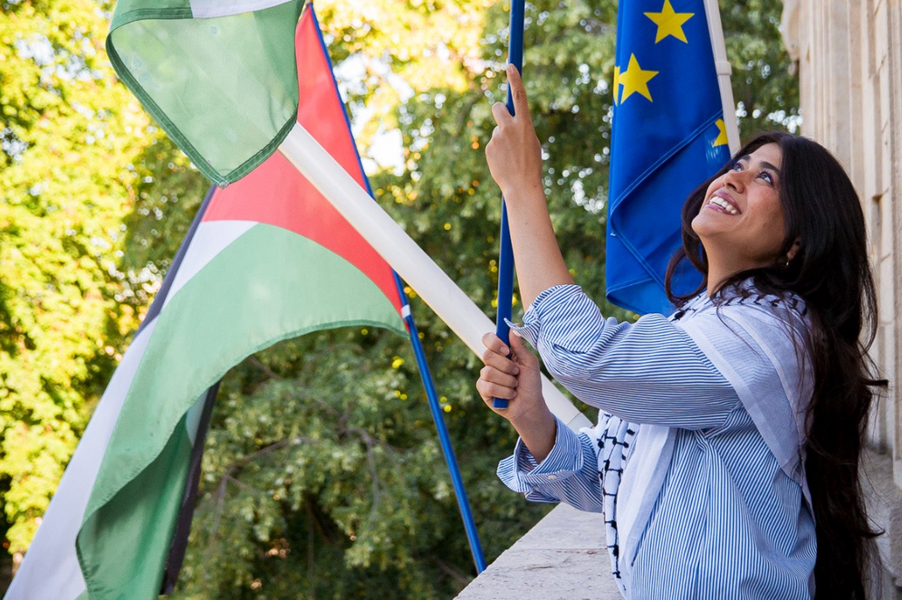 X/ AlyDiouara La ville de La Courneuve a décerné ce samedi le titre de citoyenne d'honneur à l'eurodéputée Rima Hassan