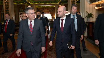 Le ministre israélien des Affaires étrangères, Gideon Sa'ar, et son homologue français, Jean-Noël Barrot, à Jérusalem, le 20.03.2026