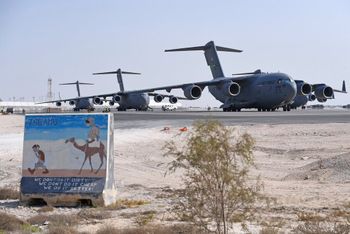 Avions de l'armée de l'air américaine à la base d'Al Udeid au Qatar