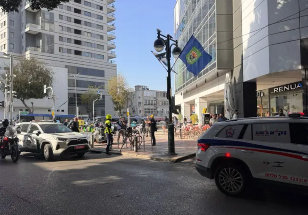 The location of the attack in Ramat Gan