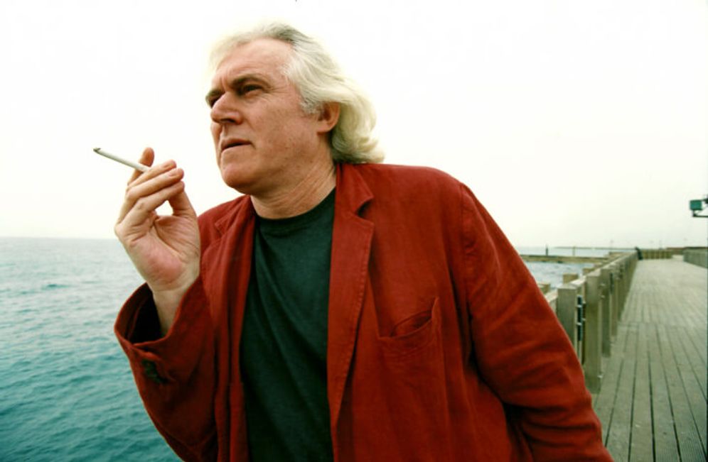 Israeli poet and translator Meir Wieseltier in Tel Aviv, Israel.