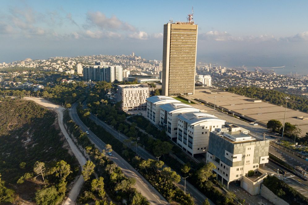 Aerial view of the Haifa university. September 20, 2018