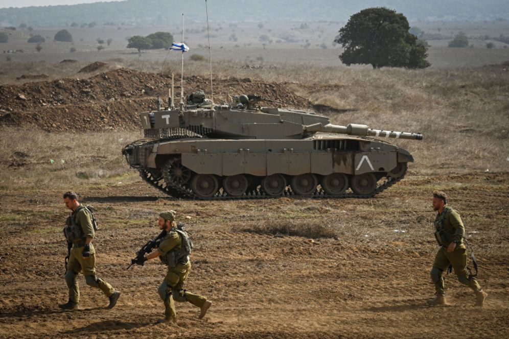 IDF reserve Infantry and Merkava Tank soldiers train in a military exercise in northern Israel.