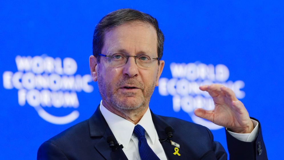 Israeli President Isaac Herzog at the World Economic Forum in Davos