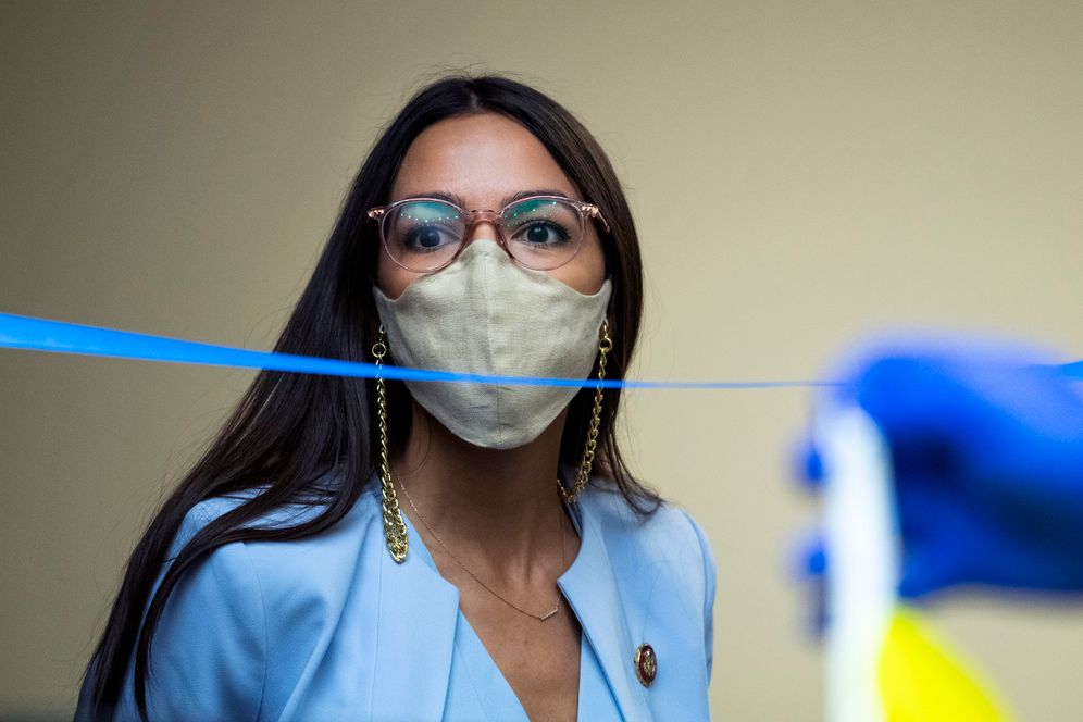 Alexandria Ocasio-Cortez on Capitol Hill in Washington, DC on August 24, 2020.
