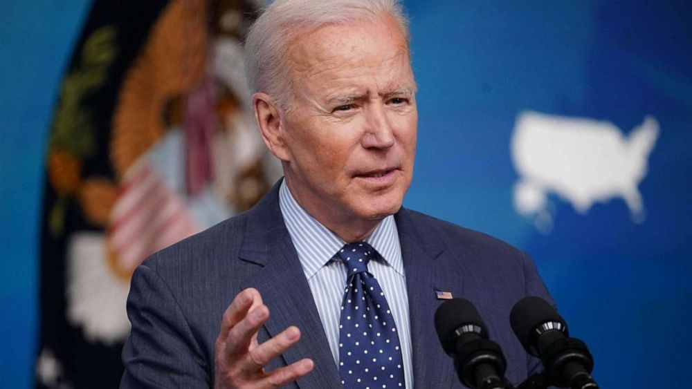 US President Joe Biden speaks in the South Court Auditorium of the Eisenhower Executive Office Building in Washington DC, on June 2, 2021.