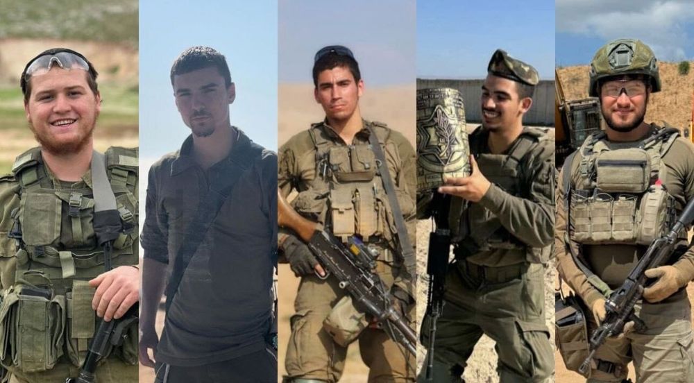 Le sergent Meir Shimon Amar, le sergent Moshe Nissim Frech, le sergent réserviste Benyamin Asulin, le sergent Noam Aharon Musgadian et le sergent-chef Moshe Shmuel Noll