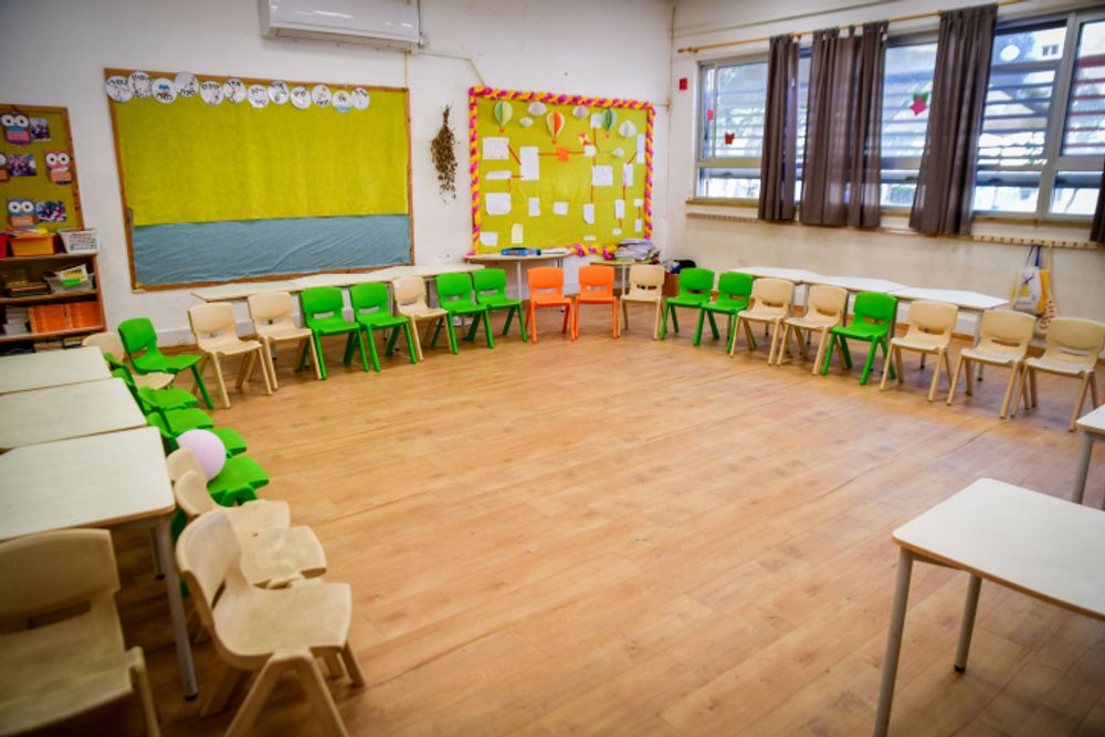 View of an empty school in Tel Aviv, Israel, following a strike of the Teachers' Union, on June 19, 2022.