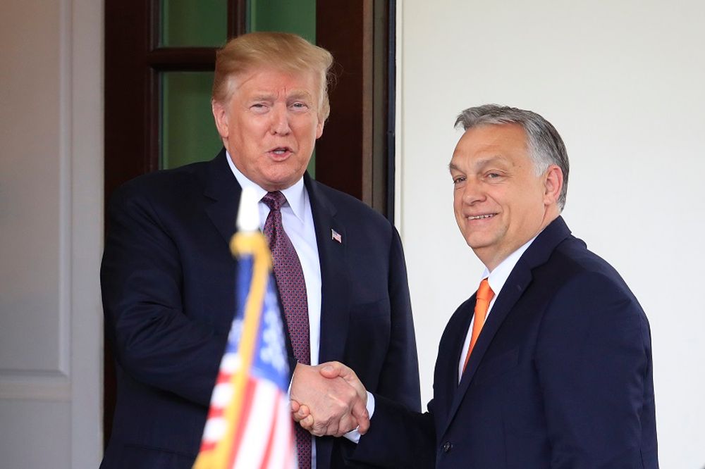 L'ancien président américain, Donald Trump et le Premier ministre hongrois, Viktor Orban