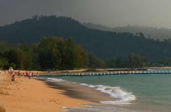 Tourists play on Bang Niang Beach in the Takuapa district of Phang Nga province, southern Thailand, Sunday, Dec. 8, 2024