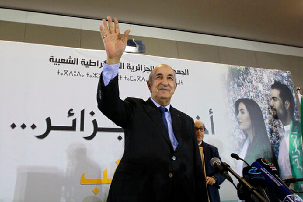 الرئيس الجزائري عبد المجيد تبون يوم الجمعة 13 ديسمبر 2019 في الجزائر العاصمة.