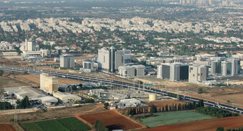 Vue aérienne de Raanana. 
