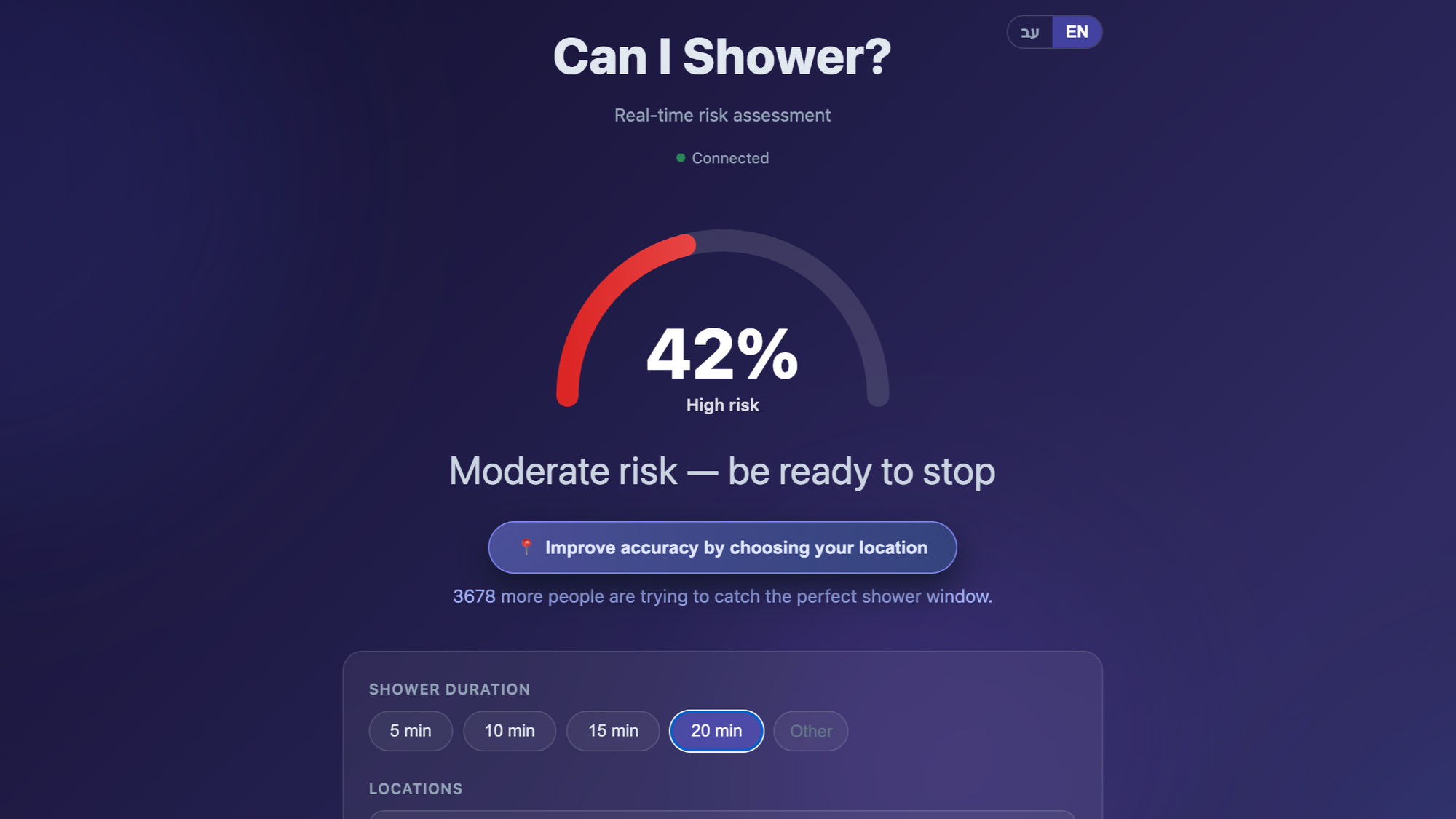 ‘Can I Shower?’ Israelis launch rocket risk shower predictor – i24NEWS