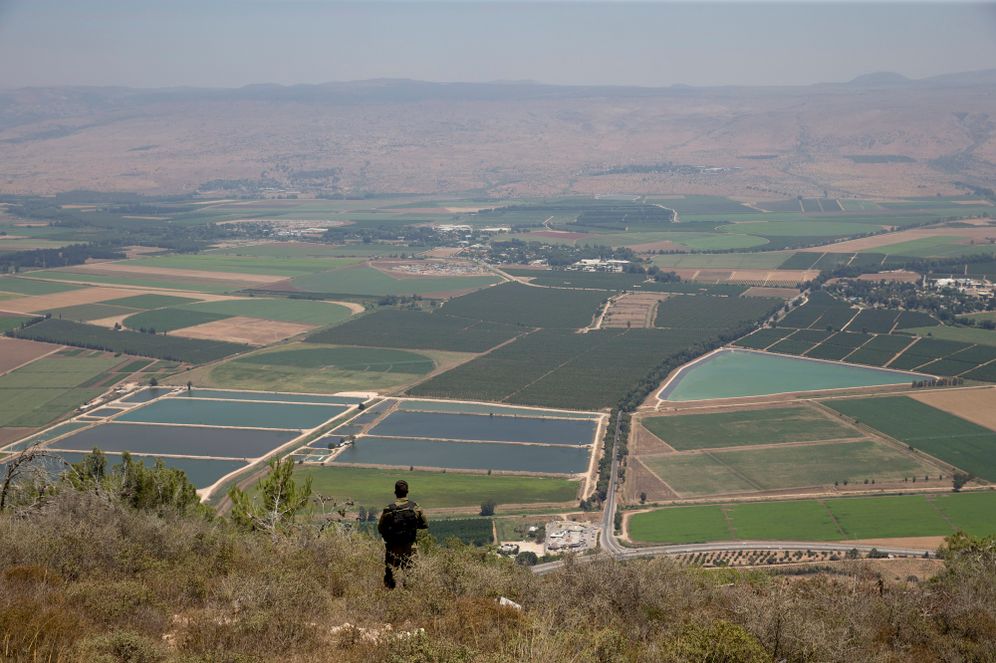 A view of the Hula Valley is seen near Kiryat Shmona, Israel, in northern Israel along the border with Lebanon on July 15, 2015..