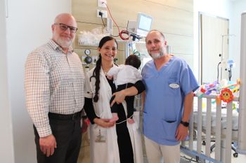 From right to left: Dr. Dror Kraus, Senior Physician, Neurology Unit and Epilepsy Specialist, Clalit-Schneider Children’s Medical Center; Dr. Naama Ornstein, Head of the Genetics Unit, Clalit-Schneider Children’s Medical Center; Prof Rami I. Aqeilan.