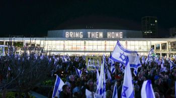 Manifestation place Habima à Tel Aviv, le 22/3/2025