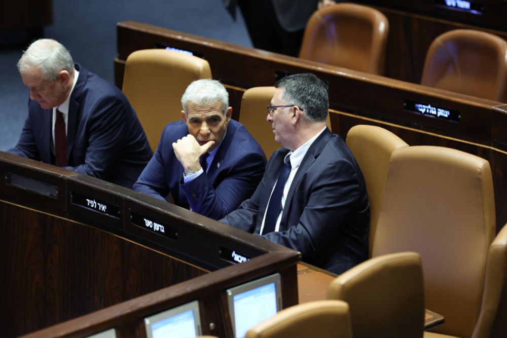 Yair Lapid at the swearing in ceremony of the new Israeli government at the Israeli parliament on December 29, 2022.