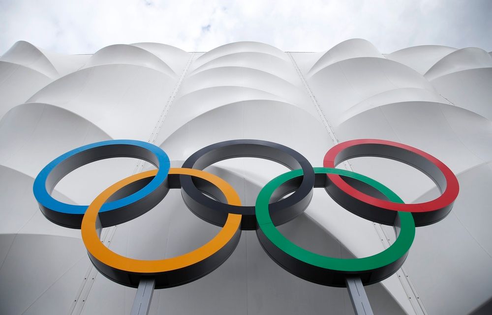 The Olympic rings.