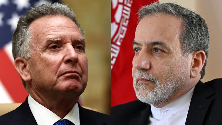 U.S. Middle East special envoy Steve Witkoff (L); Iranian Foreign Minister Abbas Araghchi (R)