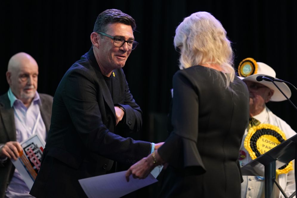 (AP Photo/Jon Super) Labour party's Andy Burnham shakes hands after winning the Makerfield by-election, paving the way for a leadership challenge against Prime Minister Sir Keir Starmer. in Wigan, England, Friday, June 19, 2026.