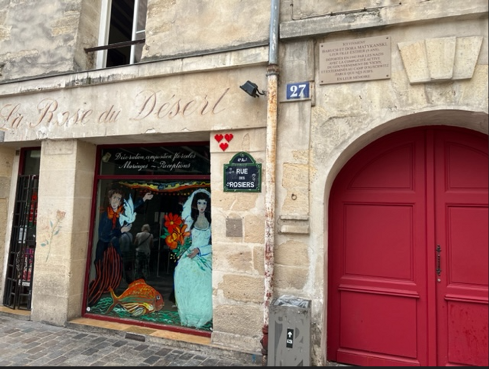 La Rue des Rosiers, à Paris dans le 4ème arrondissement