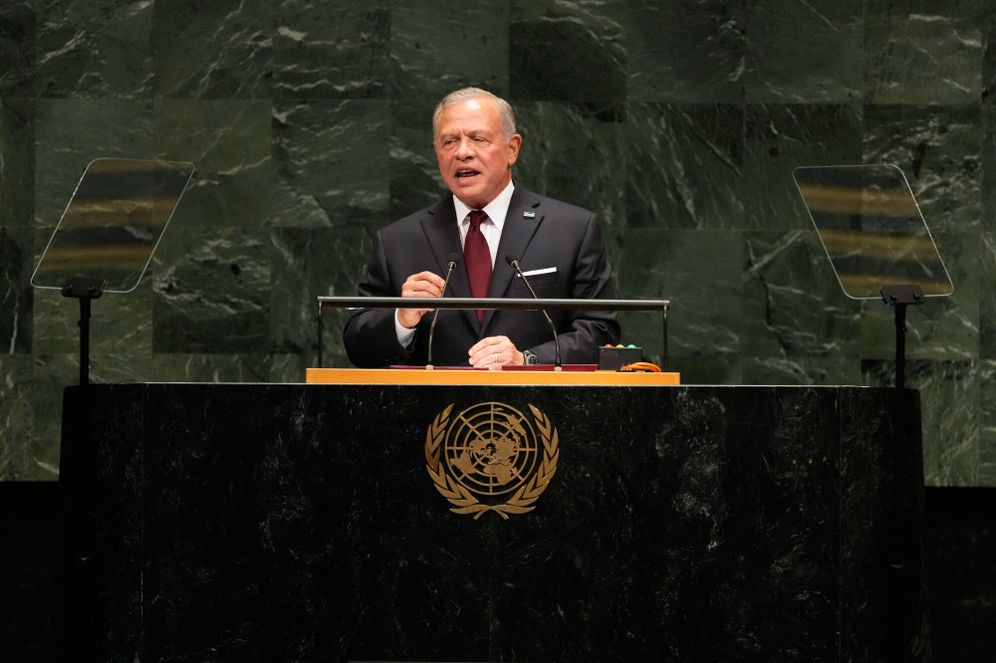 (AP Photo/Seth Wenig) Jordan's King Abdullah II speaks during the 81st session of the United Nations General Assembly at United Nations headquarters, Tuesday, Sept. 22, 2026.