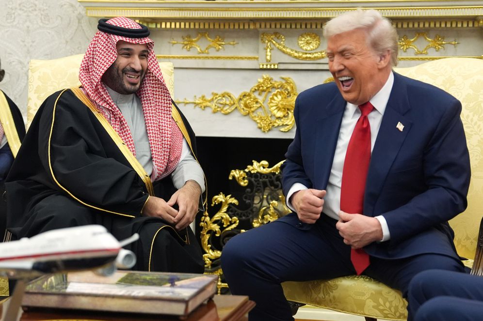 FILE - President Donald Trump meets with Saudi Arabia's Crown Prince Mohammed bin Salman in the Oval Office of the White House in Washington, Nov. 18, 2025. 
