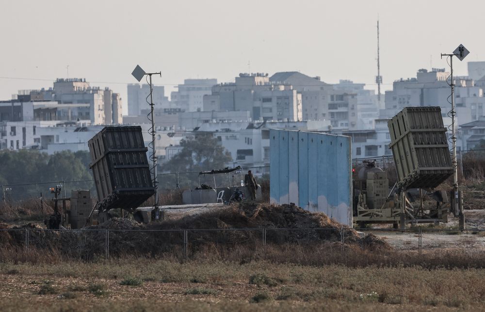 Batteries of Israel's Iron Dome missile defense system, in the city of Ashdod, southern Israel, on August 5, 2022