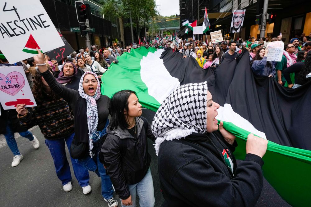 File photo of a pro-Palestinian rally in Sydney, Australia, November 4, 2023.