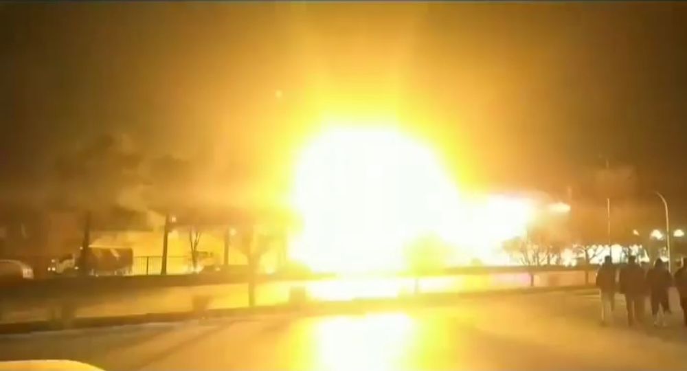 Explosion at a military facility in Isfahan, Iran.