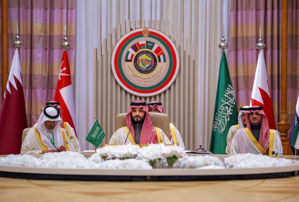 Saudi Crown Prince Mohammed bin Salman chairing the forty-third session of the Gulf Cooperation Council (GCC), in Riyadh, Saudi Arabia.