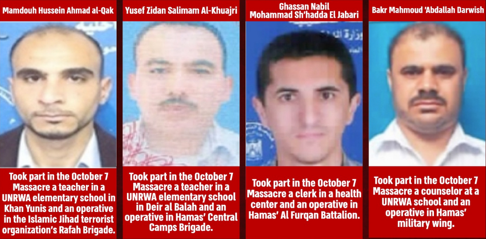 L’armée israélienne publie des cartes d’identité d’employés de l’UNWRA ayant participé à l’attaque terroriste du 7 octobre