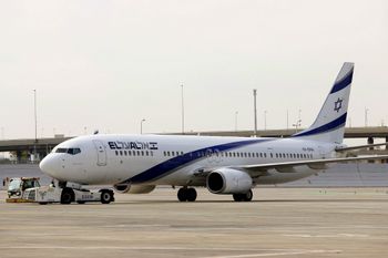An Israeli Airlines El Al Boeing 737 at the tarmac in Israel's Ben Gurion International airport in Lod, on the outskirts of Tel Aviv.