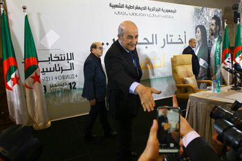 الرئيس الجزائري عبد المجيد تبون يوم الجمعة 13 ديسمبر 2019 في الجزائر العاصمة.