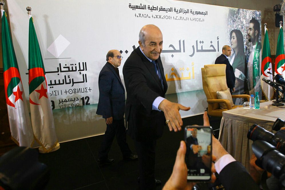 الرئيس الجزائري عبد المجيد تبون يوم الجمعة 13 ديسمبر 2019 في الجزائر العاصمة.