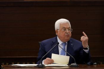 Palestinian Authority President Mahmoud Abbas during a meeting in the West Bank city of Ramallah, on September 3, 2020.