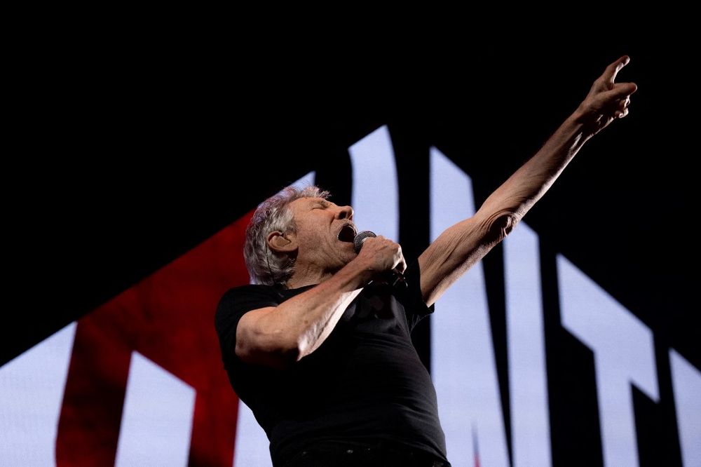 British musician and co-founder of the Pink Floyd band Roger Waters performs on stage at the Accor Arena in Paris, France.
