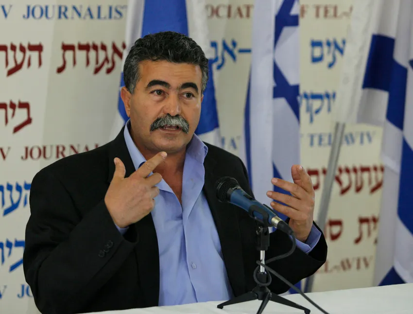 FILE- Amir Peretz who was Israel's Defense Minister speaks during a press conference in Tel-Aviv, Israel, Thursday Jan. 31, 2008.