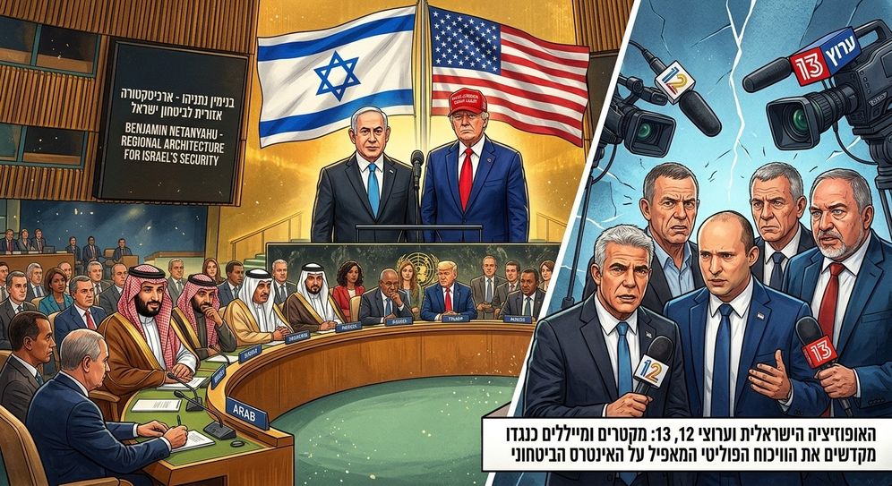 נוצר באמצעות בינה מלאכותית כשהוא בונה קואליציות אזוריות למען ישראל - הם מקדשים את הוויכוח הפוליטי המאפיל על האינטרס הביטחוני
