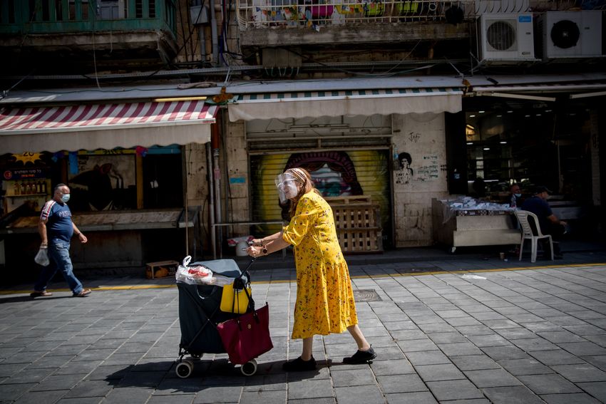 Mahane Yehuda à Jérusalem le 29 septembre 2020, lors d'un confinement national