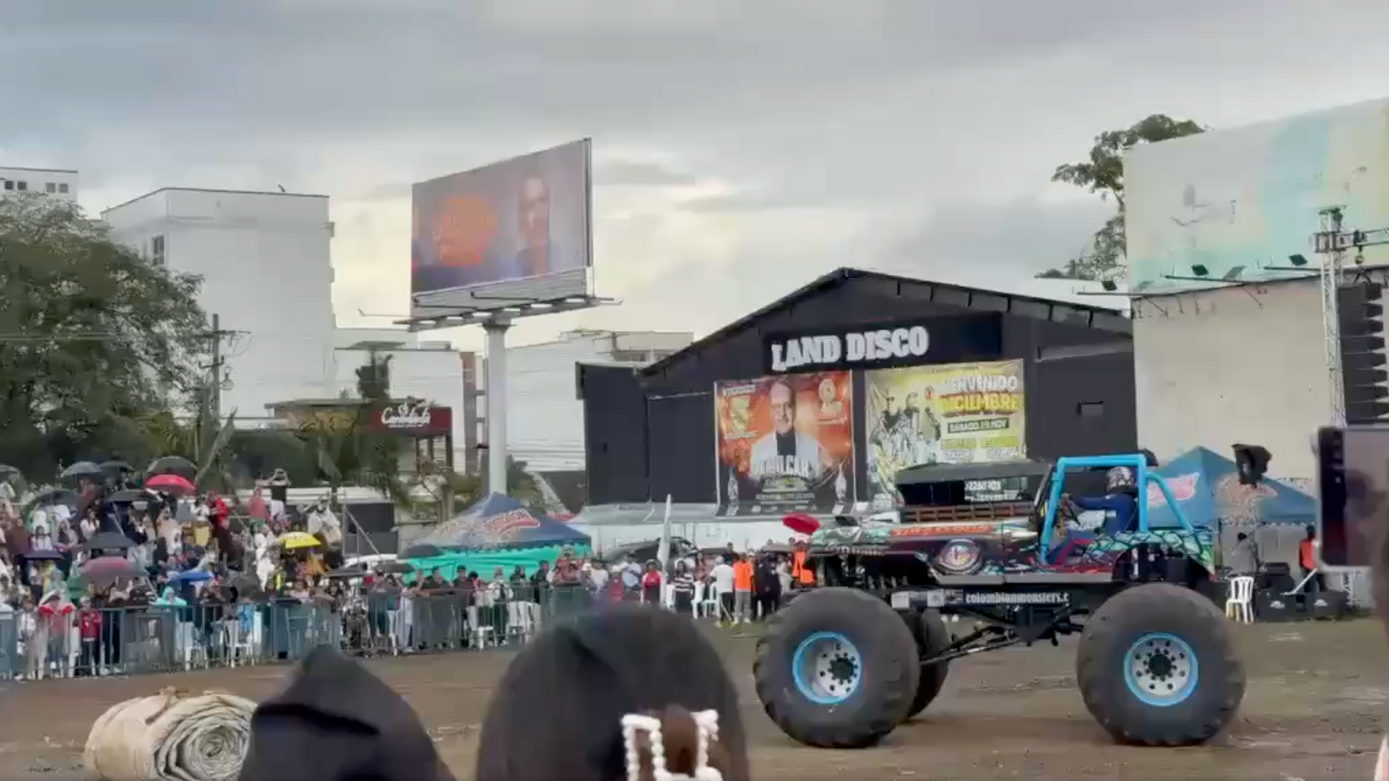 Monster truck plows into crowd at exhibition event in Colombia, killing two