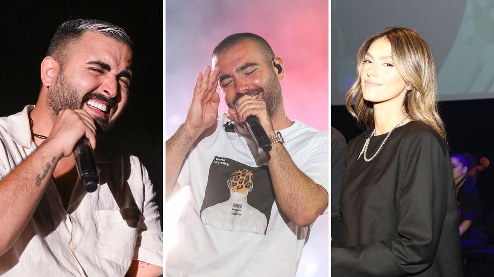 הזמרים אודיה אזולאי, עומר אדם ואושר כהן