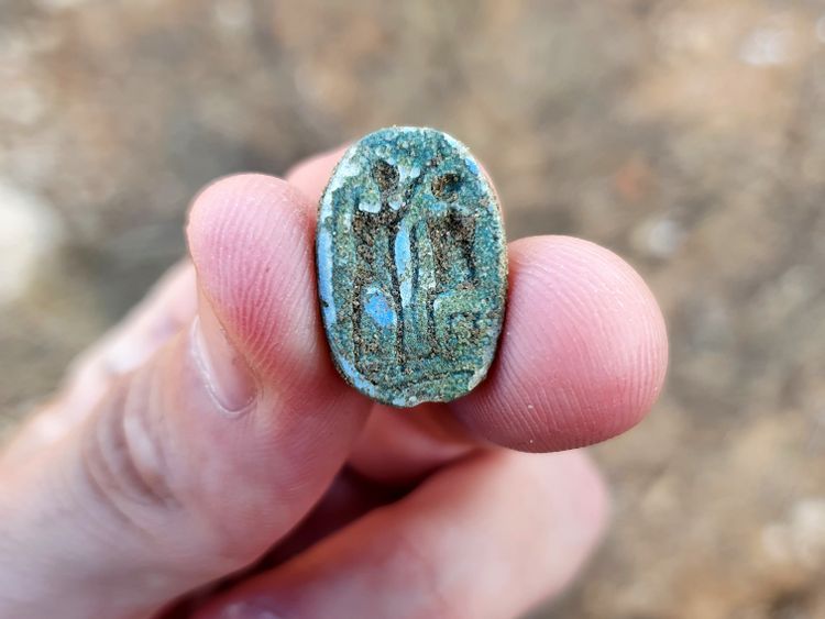 A 3,000-year-old scarab seal found in Azor in Israel, near Tel Aviv, in November 2022.