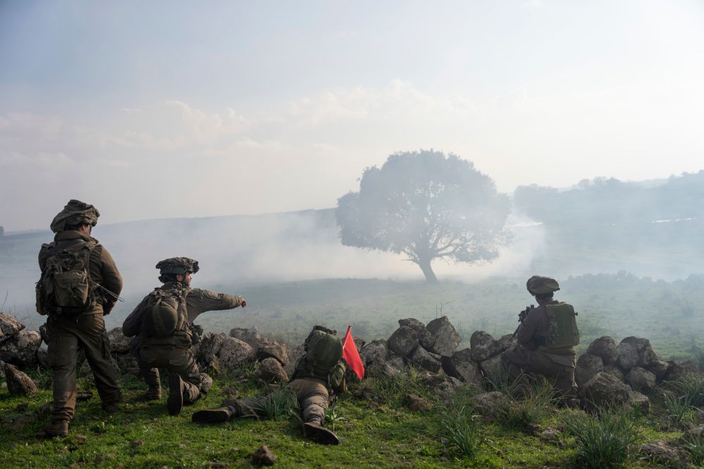 AP Photo/Ohad Zwigenberg Des réservistes israéliens participent à des exercices d'entraînement sur le front libanais sur le plateau du Golan contrôlées par Israël, le jeudi 4 janvier 2024