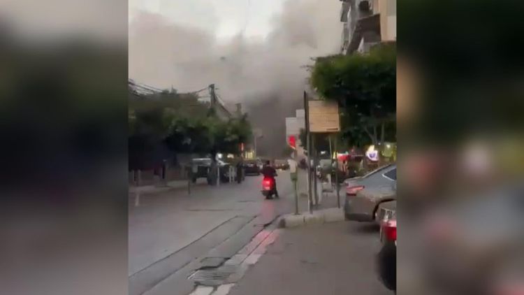 Explosion during an IDF attack in Dahiya, Beirut