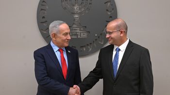 Le nouveau chef du Mossad Roman Gofman et le Premier ministre israélien Benjamin Netanyahou, le 02.06.2026