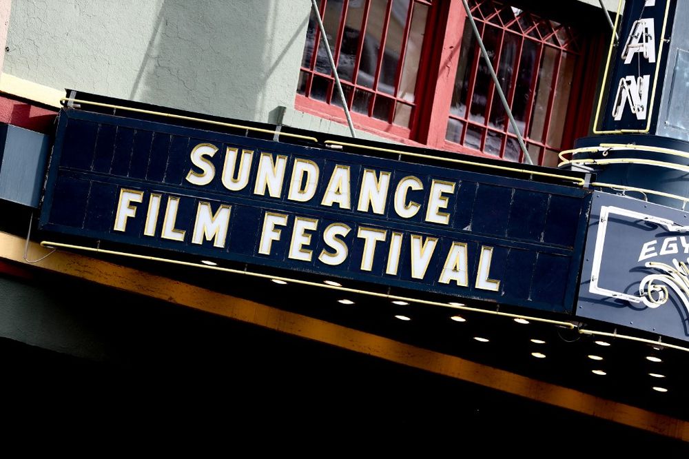 In this file photo taken on January 25, 2019 the Egyptian Theatre marquee on Main Street is seen during the 2019 Sundance Film Festival in Park City, Utah, US.