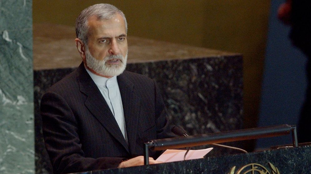 File photo of Kamal Harazi at the UN General Assembly  