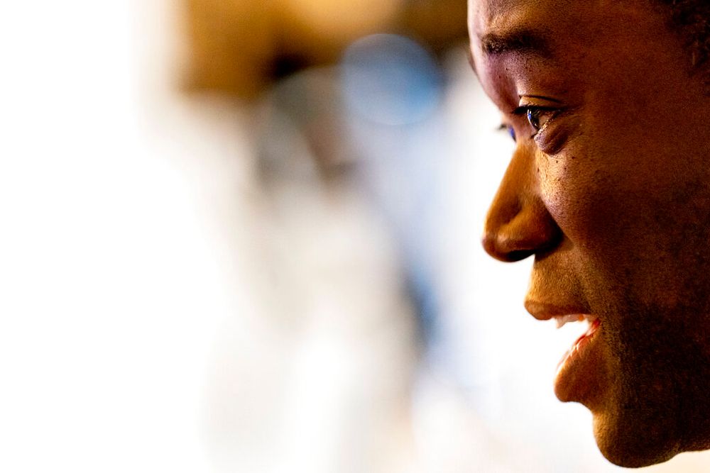 Deputy Treasury Secretary Wally Adeyemo in his office at the Treasury Department in Washington, the United States, on April 12, 2022.